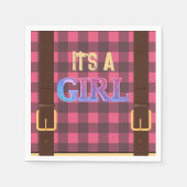 Het is een meisje Rustic Lumberjack Flannel Baby s Servet (Voorkant)