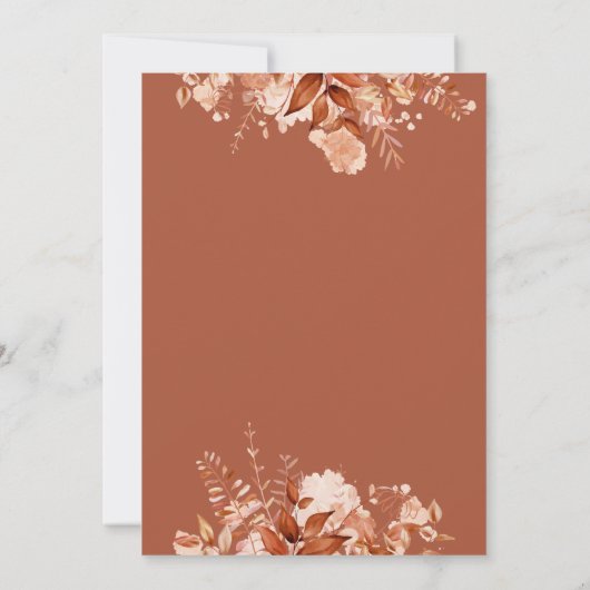 Het is een meisje rustieke bloemenbrief Herfst Bab Kaart (Achterkant)