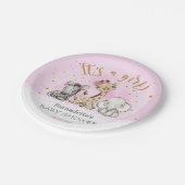 Het is een meisje! Safari Animals Baby shower Bord (Gekanteld)