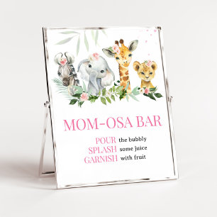 Het is een meisje Safari Dieren Baby shower Moeder Poster