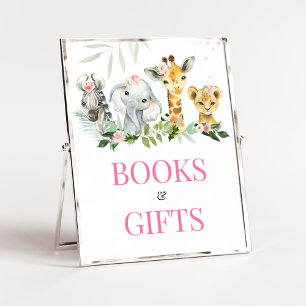 Het is een meisje Safari dieren boeken en geschenk Poster