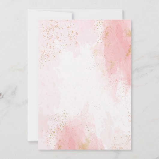 Het is een meisje safari meisje roze Baby shower O Kaart (Achterkant)