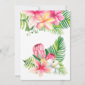 Het is een meisje Safari Wilde Tropische Floral Ba Kaart (Achterkant)