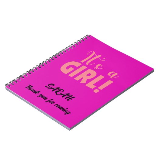 Het is een meisje Sarah Notitieboek (Linkerzijde)