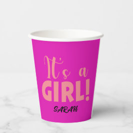 Het is een meisje Sarah Papieren Bekers