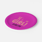 Het is een meisje Sarah Papieren Bordje (Gekanteld)