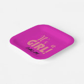 Het is een meisje Sarah Papieren Bordje (Gebogen)