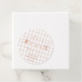 Het is een meisje Schattige Brown Gingham Notedry  Bedankjes Labels (In situ)