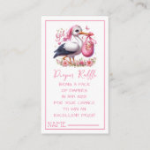 Het is een Meisje Schattige Ooievaar met Baby Meis Informatiekaartje (Voorkant)