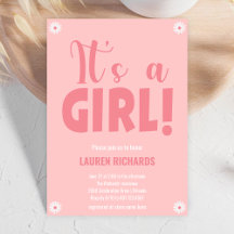 Het is een meisje Schattige Pink Little Flowers Ba