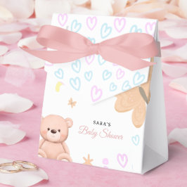 Het is een meisje Schattige teddybeer Baby Shower Bedankdoosjes