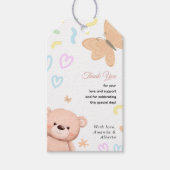 Het is een meisje Schattige teddybeer Cartoon baby Cadeaulabel (Voorkant)