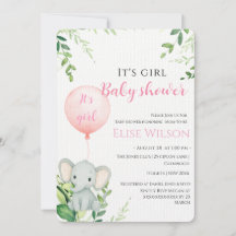 Het is een meisje! Schattigee kleine olifant baby 