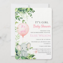 Het is een meisje! Schattigee kleine olifant baby 