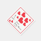 Het is een meisje! - Schattigee Rode Harten Custom Servet (Hoek)