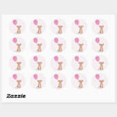 Het is een meisje | Schattigee Woodland Mouse Stic Ronde Sticker (Vel)