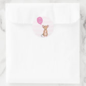 Het is een meisje | Schattigee Woodland Mouse Stic Ronde Sticker (Tas)