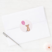 Het is een meisje | Schattigee Woodland Mouse Stic Ronde Sticker (Envelop)