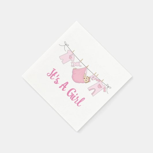 Het is een meisje servet (Hoek)