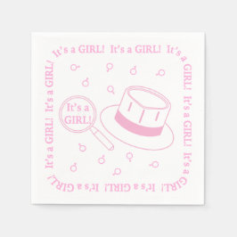 Het is een meisje! servet
