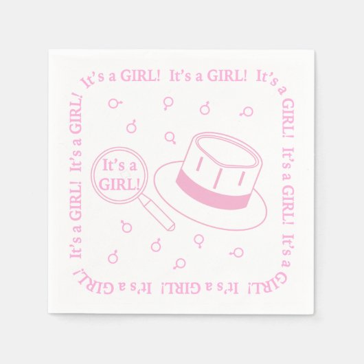 Het is een meisje! servet (Voorkant)