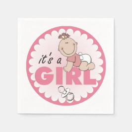 Het is een meisje servetten