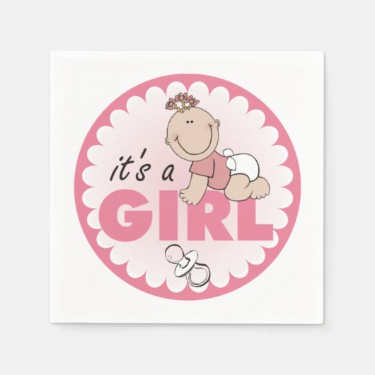Het is een meisje servetten (Voorkant)