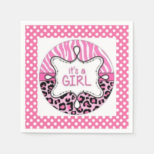 Het is een meisje servetten (Voorkant)