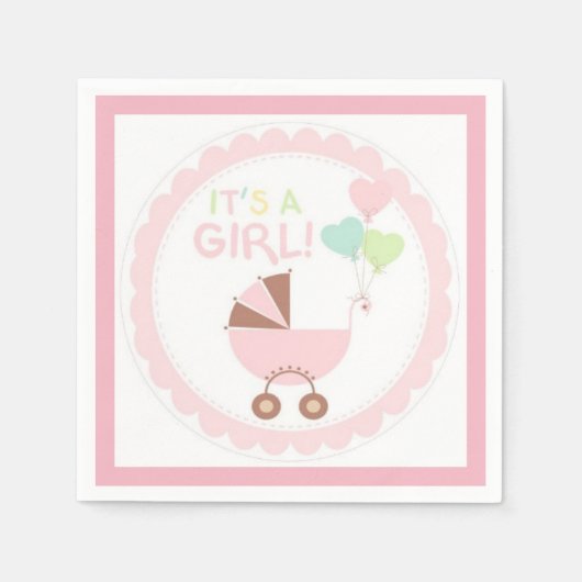 Het is een meisje servetten (Voorkant)