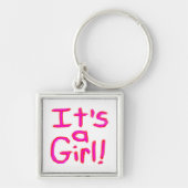 Het is een meisje! sleutelhanger (Voorkant)