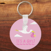 Het is een meisje! sleutelhanger (Voorkant)