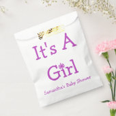 Het is een meisje Snowflake Bedankzakje (Gezegeld)