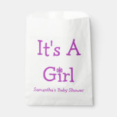 Het is een meisje Snowflake Bedankzakje (Voorkant)