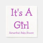 Het is een meisje Snowflake Servet (Voorkant)