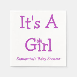 Het is een meisje Snowflake Servet