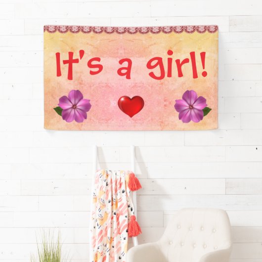 Het is een meisje. spandoek (Insitu)