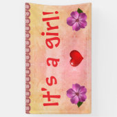 Het is een meisje. spandoek (Verticaal)