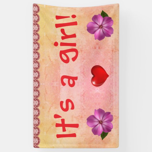 Het is een meisje. spandoek (Verticaal)