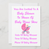 Het is een meisje: Sparen de Uitnodiging van het B (Achterkant)