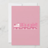 "Het is een meisje!"  Speelgoed treinen Baby showe Kaart (Achterkant)