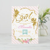 Het is een meisje sprookje glitter aankondiging (Staand voorkant)