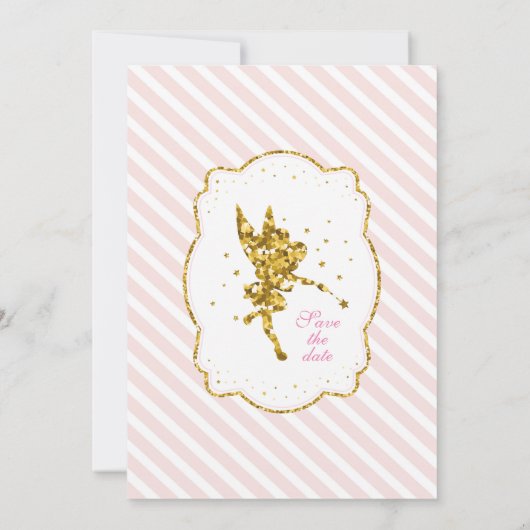 Het is een meisje sprookje glitter aankondiging (Achterkant)