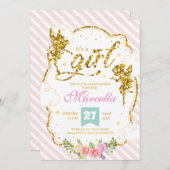 Het is een meisje sprookje glitter aankondiging (Voorkant / Achterkant)