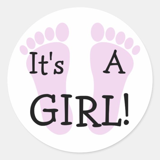 Het Is Een Meisje Sticker (Voorkant)