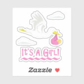 Het is een meisje! sticker (Vel)