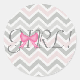 Het is een meisje! Sticker met boogthema