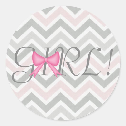 Het is een meisje! Sticker met boogthema (Voorkant)