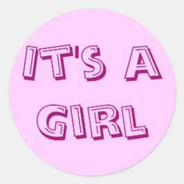 Het is een Meisje Sticker Seals