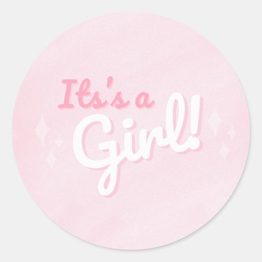 Het is een meisje Sticker voor Gender Reveals (Voorkant)