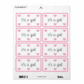 Het is een meisje stickers van dalDesignNZ (Full Sheet)